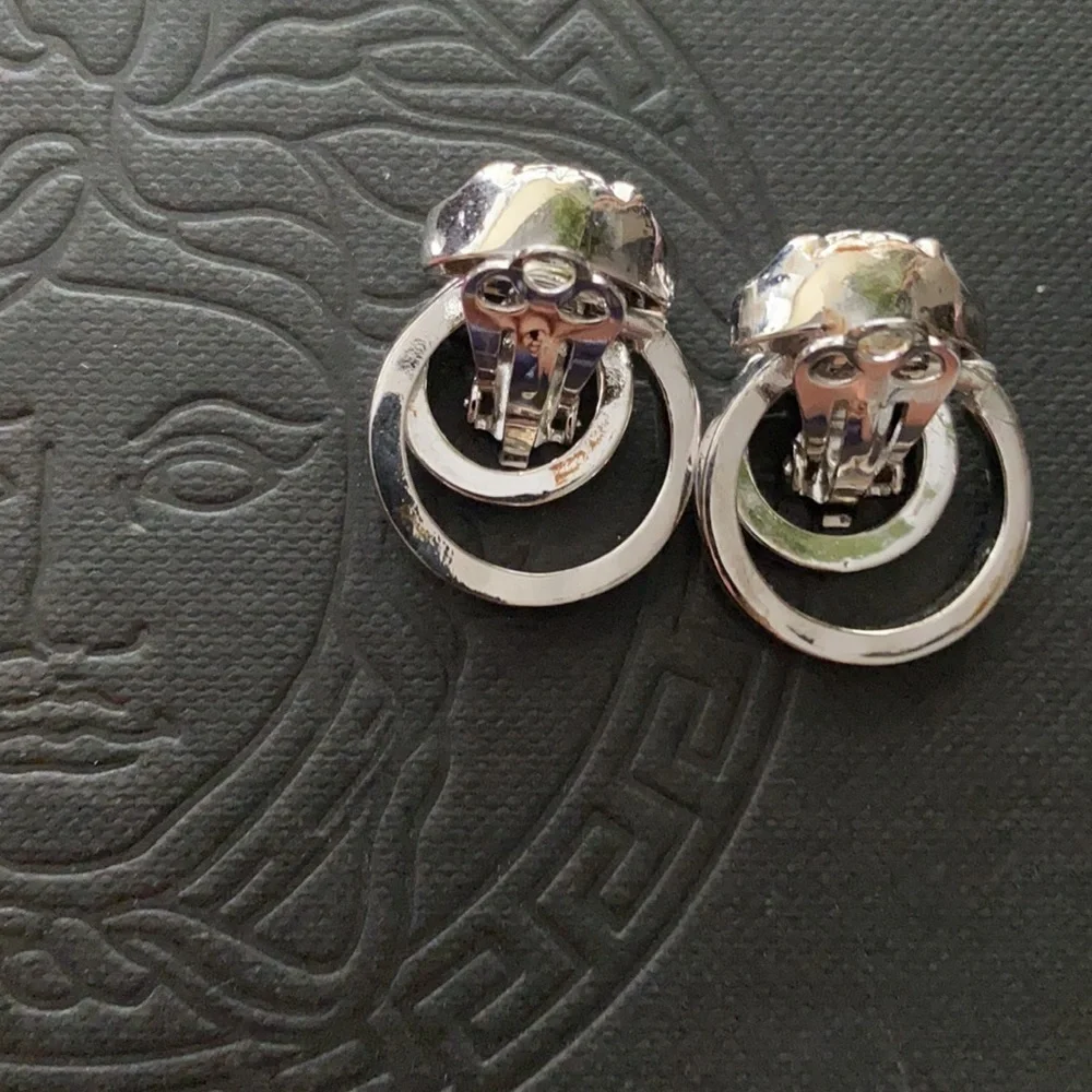 Versace Rhinestone Earrings - Picture 2 of 8